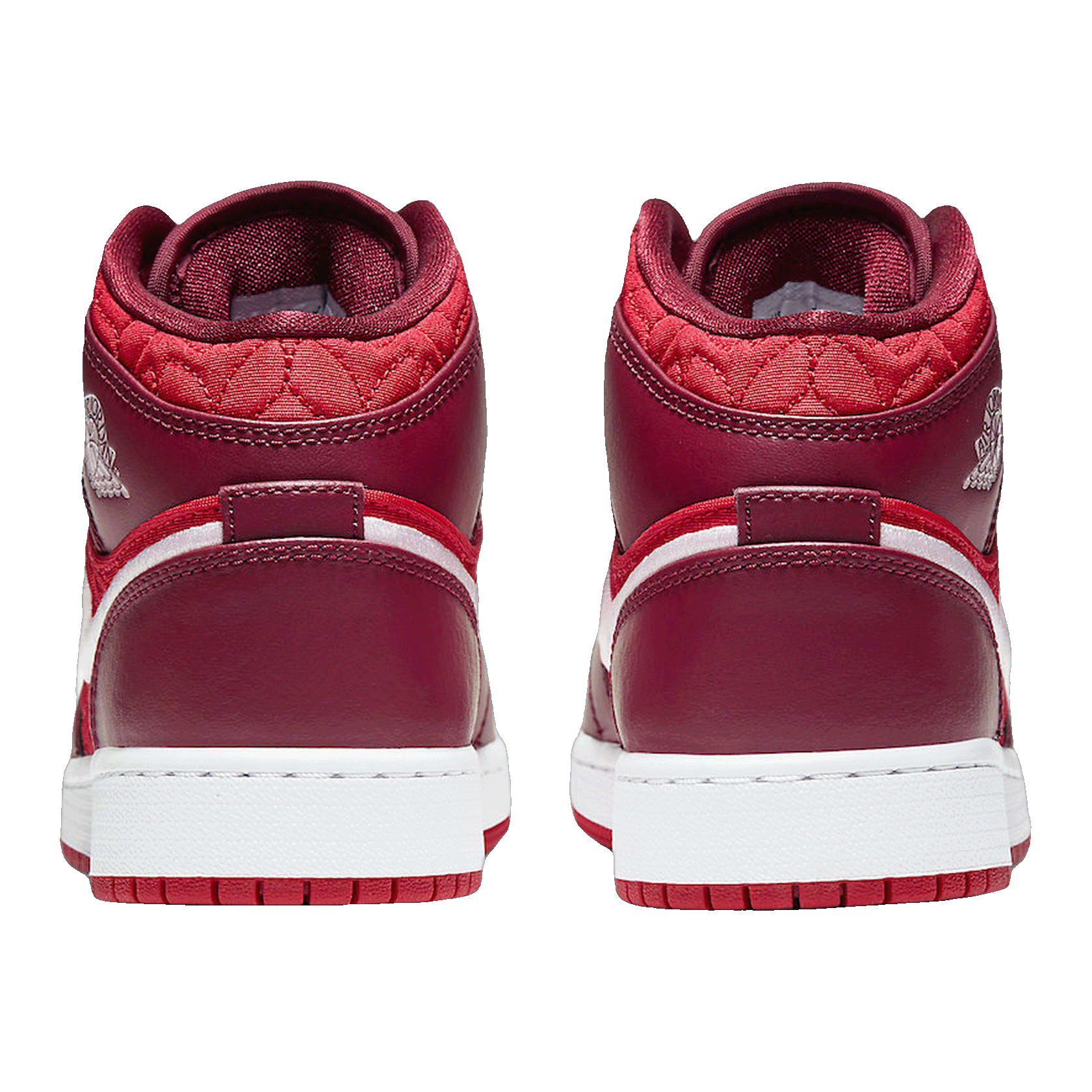 Nike Air Jordan 1 Mid SE Red Quilt (GS) Back