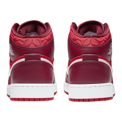 Nike Air Jordan 1 Mid SE Red Quilt (GS) Back
