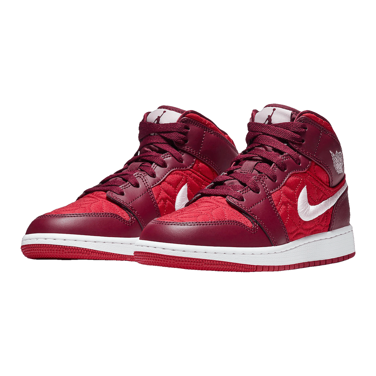 Nike Air Jordan 1 Mid SE Red Quilt (GS) Side