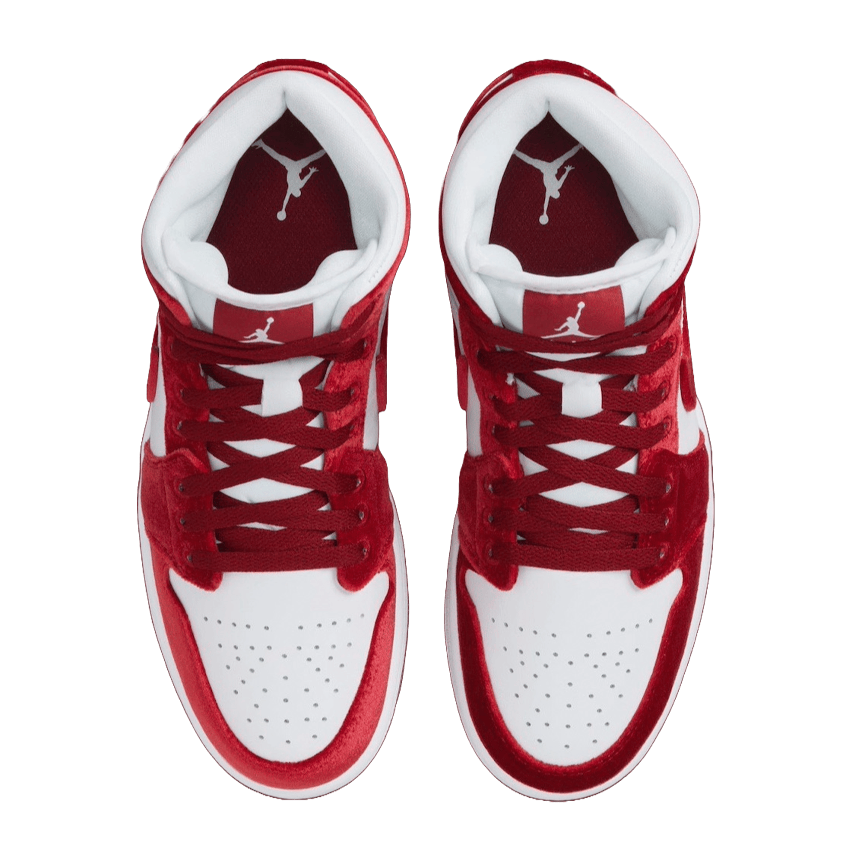 Nike Air Jordan 1 Mid SE Red Velvet (W) Oben
