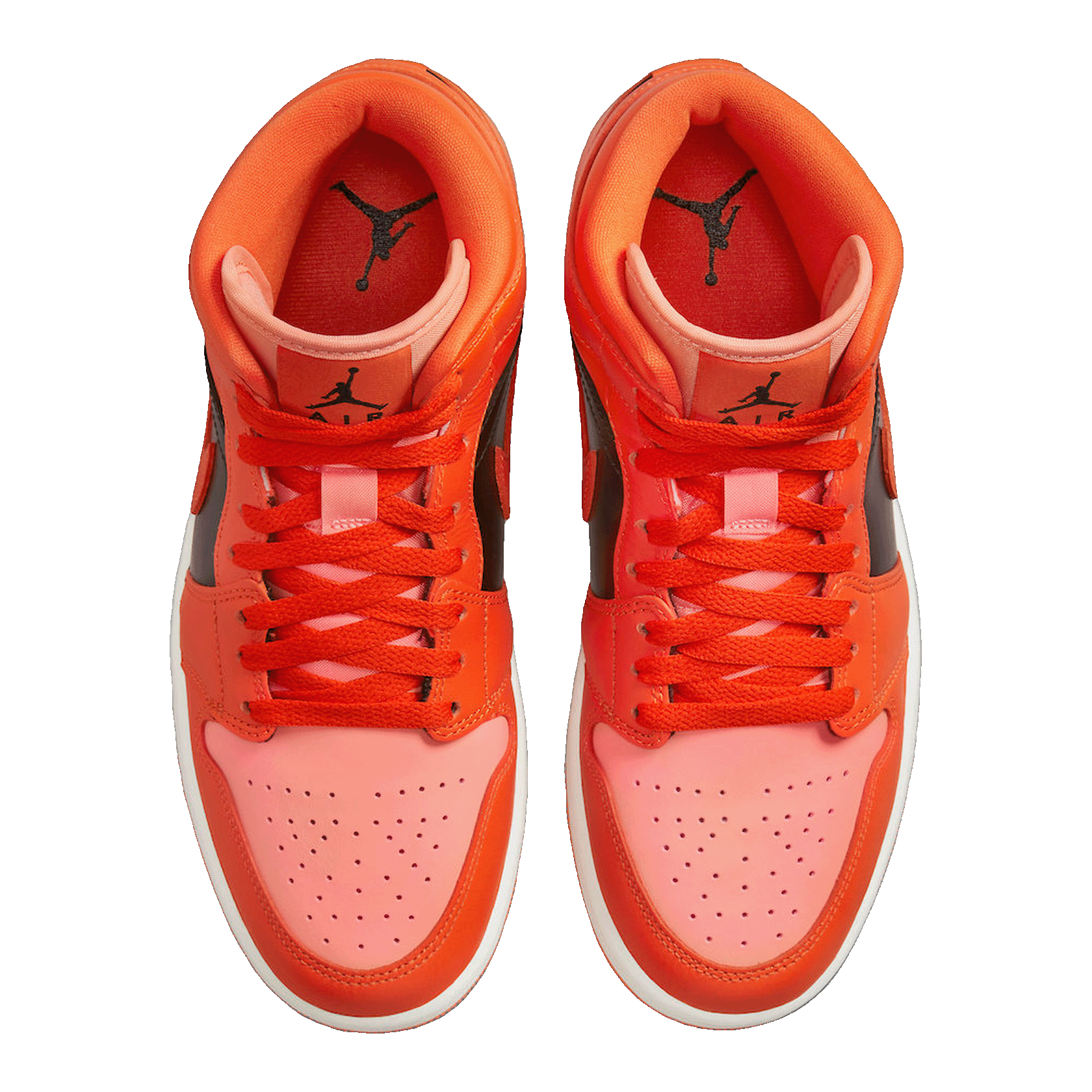 Nike Air Jordan 1 Mid SE Rush Orange Crimson Bliss (W) Oben