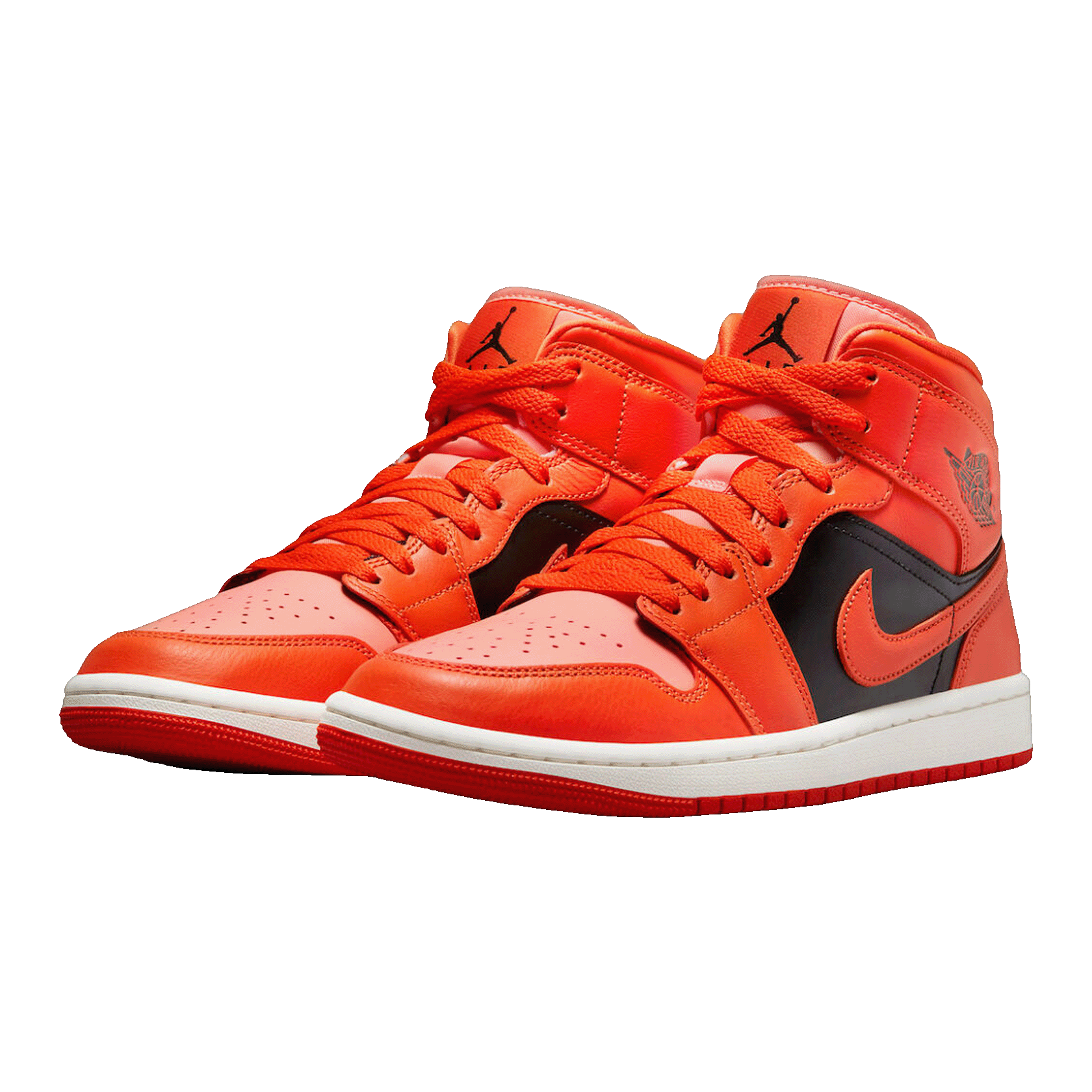 Nike Air Jordan 1 Mid SE Rush Orange Crimson Bliss (W) Side