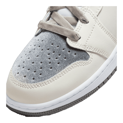 Nike Air Jordan 1 Mid SE Sail Metallic Gold Flat Pewter (GS)