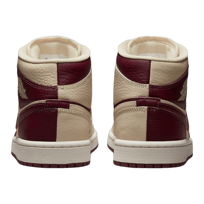 Nike Air Jordan 1 Mid SE Split Beach Cherrywood Red (W) Back