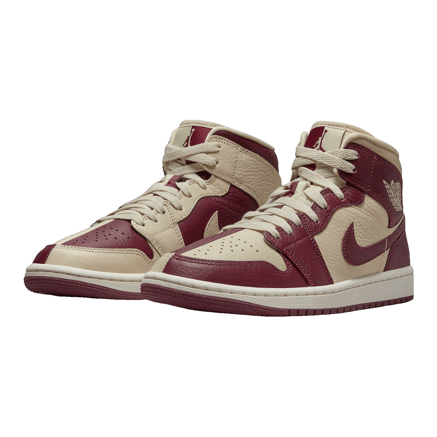 Nike Air Jordan 1 Mid SE Split Beach Cherrywood Red (W) Side