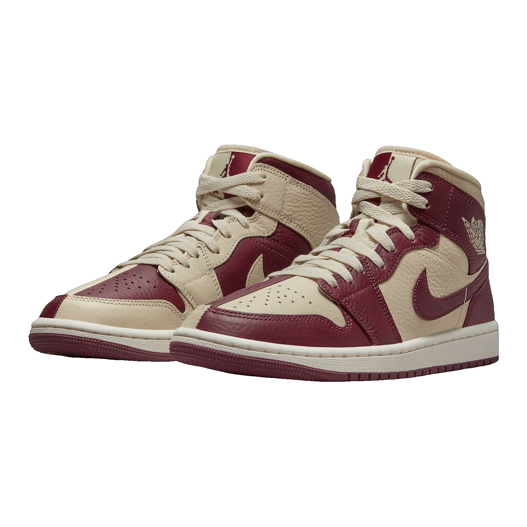 Nike Air Jordan 1 Mid SE Split Beach Cherrywood Red (W) Side