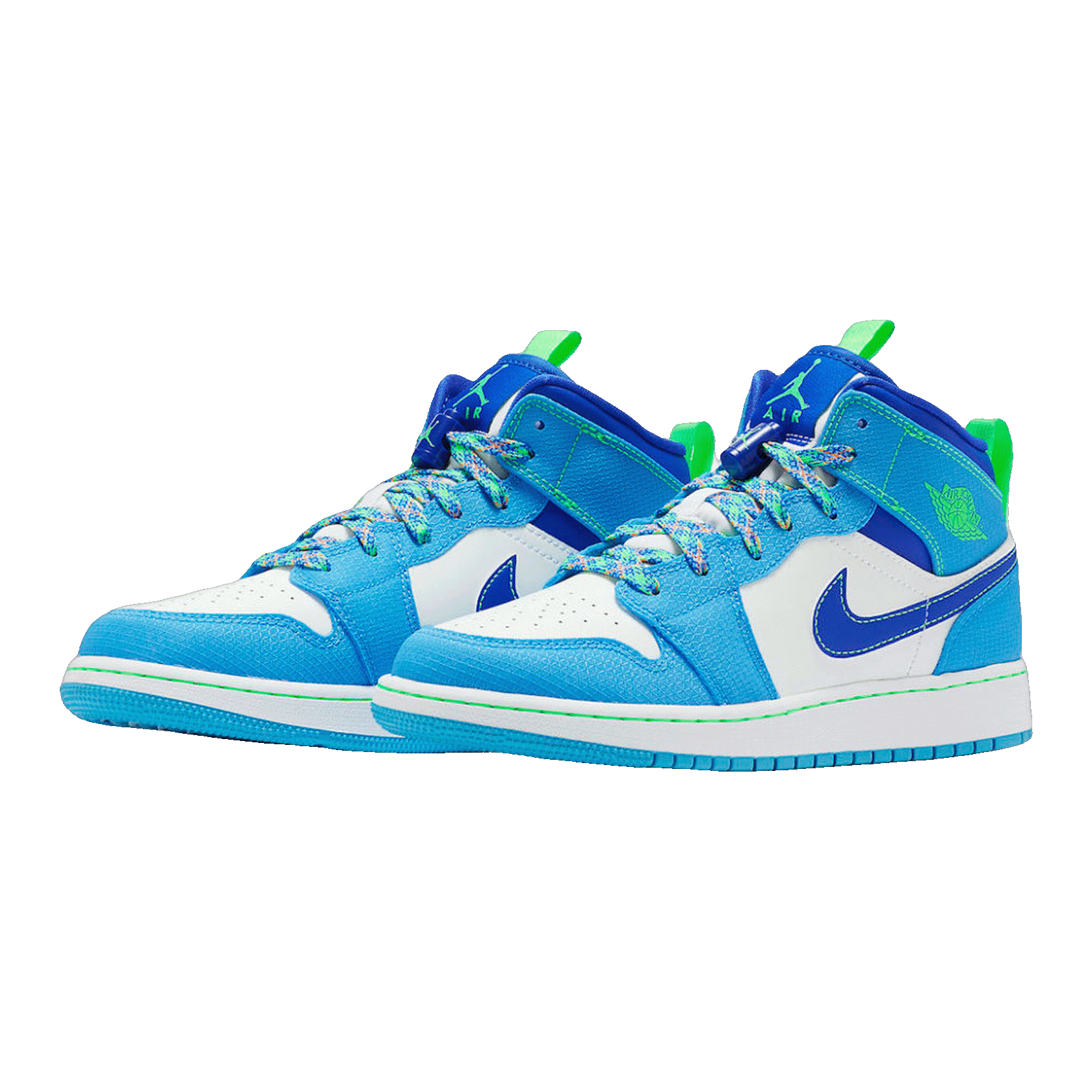 Nike Air Jordan 1 Mid SE Sprite Blue (GS) Side