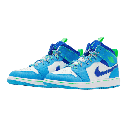 Nike Air Jordan 1 Mid SE Sprite Blue (GS) Side