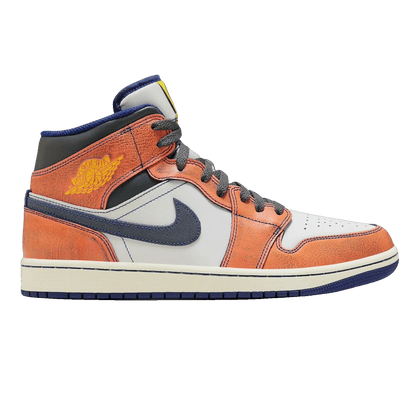 Nike Air Jordan 1 Mid SE Summit White Crimson Bliss Deep Royal Blue Iron Grey