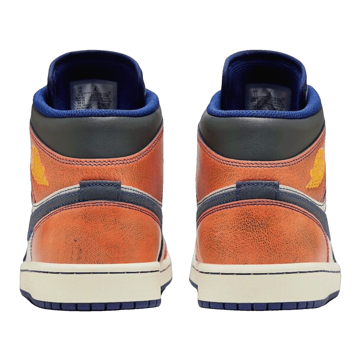 Nike Air Jordan 1 Mid SE Summit White Crimson Bliss Deep Royal Blue Iron Grey Back