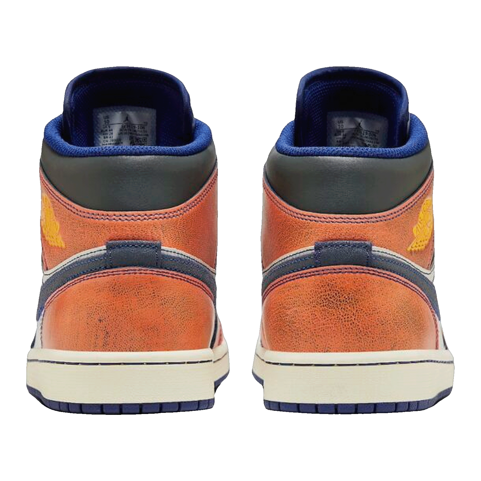 Nike Air Jordan 1 Mid SE Summit White Crimson Bliss Deep Royal Blue Iron Grey Back