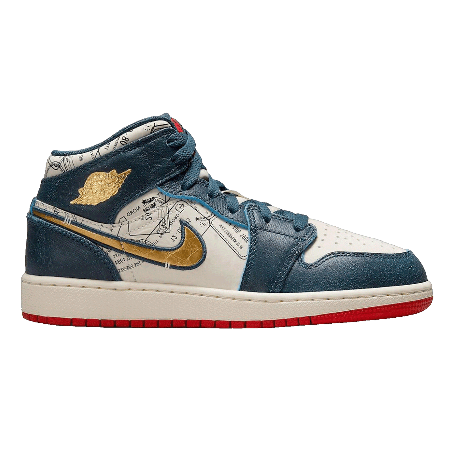 Nike Air Jordan 1 Mid SE Take Flight Gold Swoosh (GS)