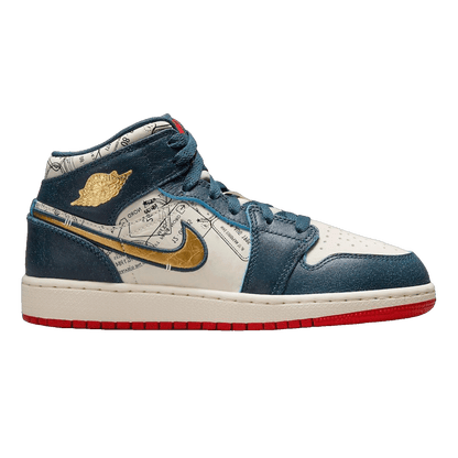 Nike Air Jordan 1 Mid SE Take Flight Gold Swoosh (GS)