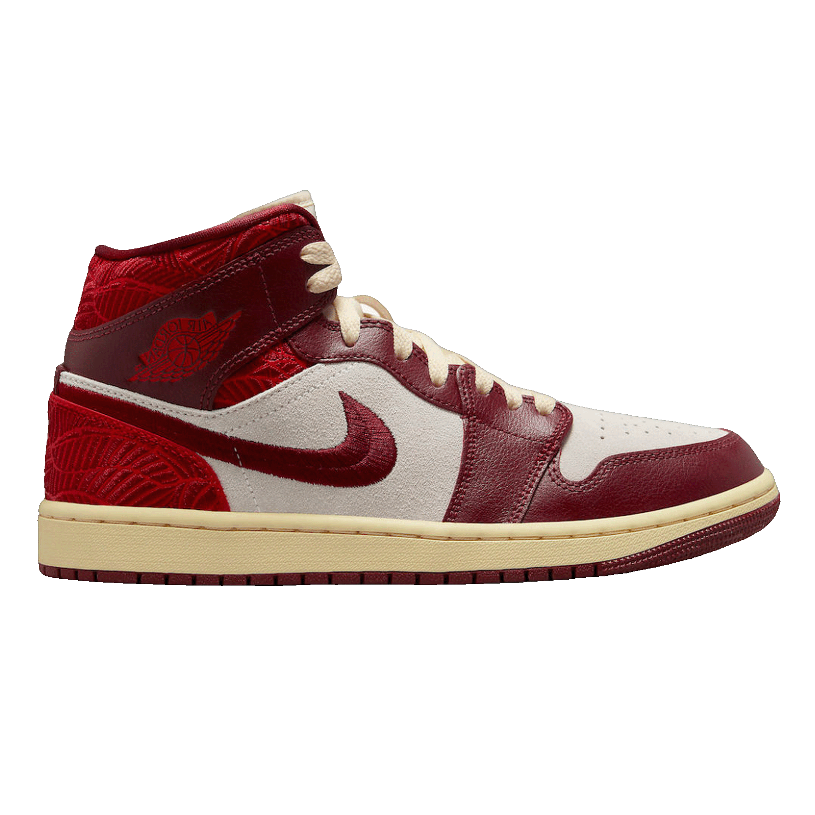 Nike Air Jordan 1 Mid SE Tiki Leaf Team Red (W)