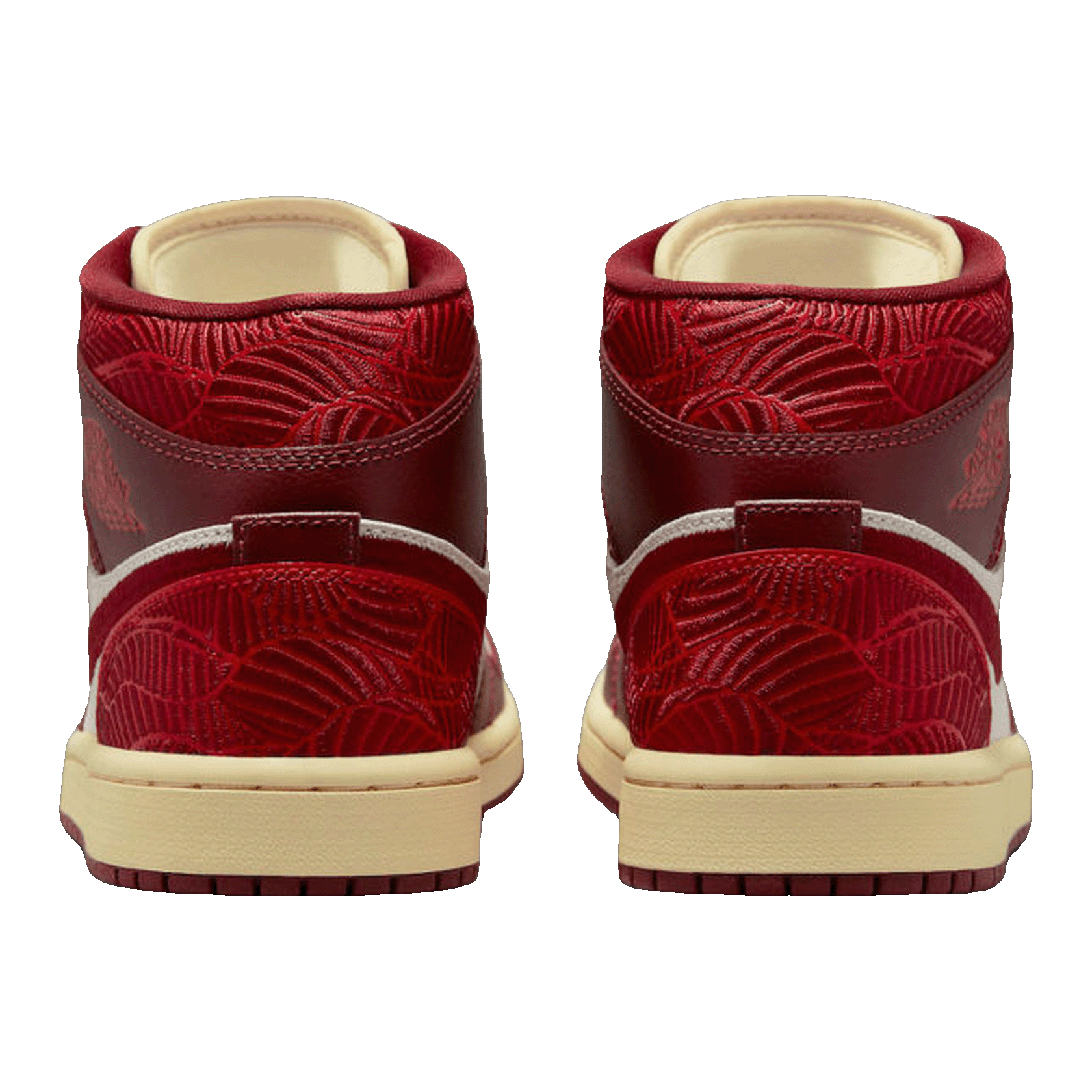 Nike Air Jordan 1 Mid SE Tiki Leaf Team Red (W) Back