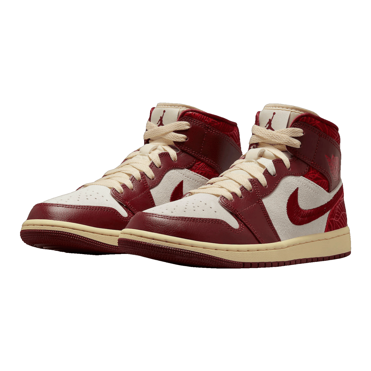 Nike Air Jordan 1 Mid SE Tiki Leaf Team Red (W) Side