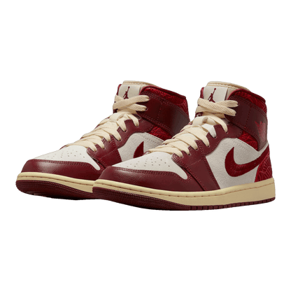 Nike Air Jordan 1 Mid SE Tiki Leaf Team Red (W) Side