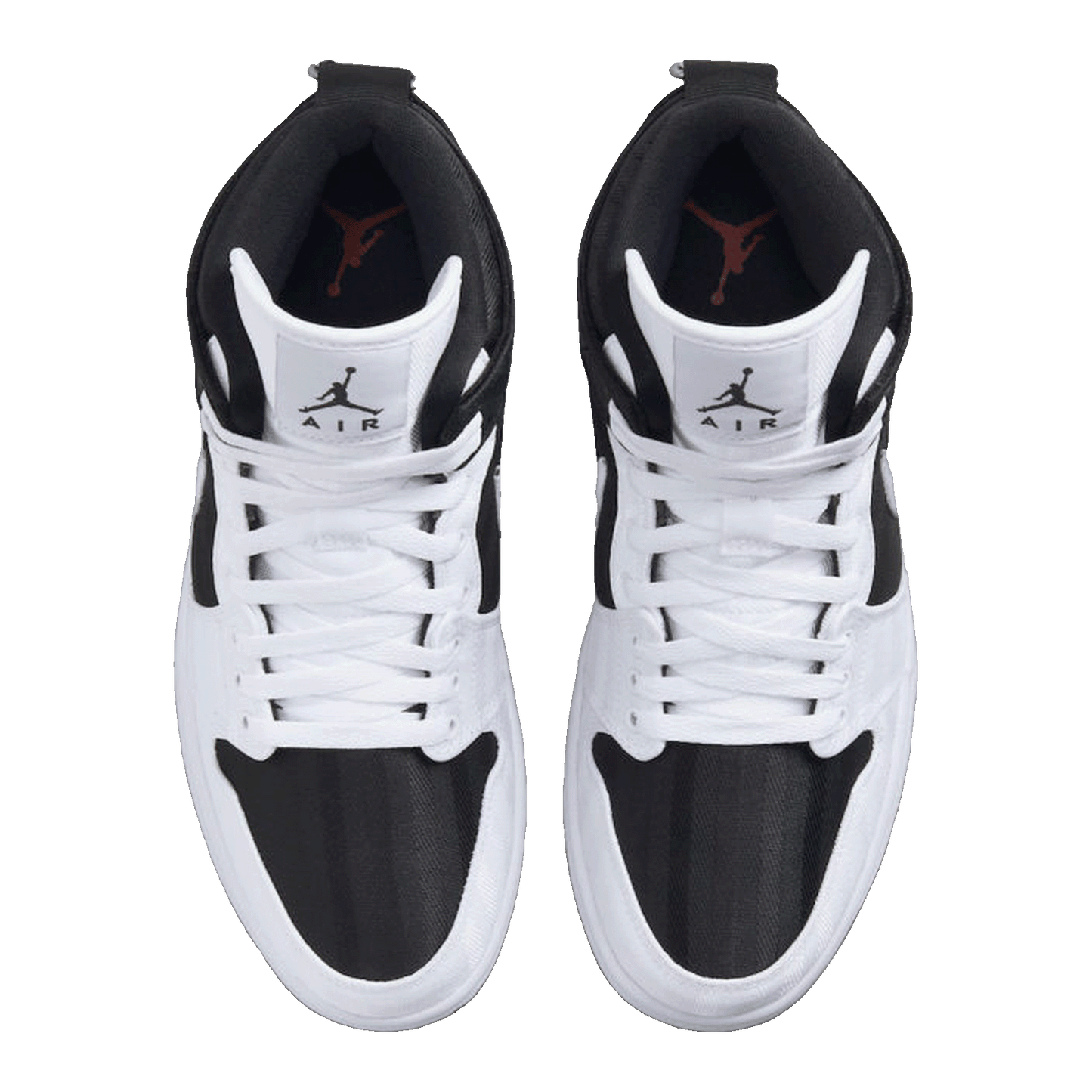 Nike Air Jordan 1 Mid SE Utility Canvas White Black Gym Red (W) Oben