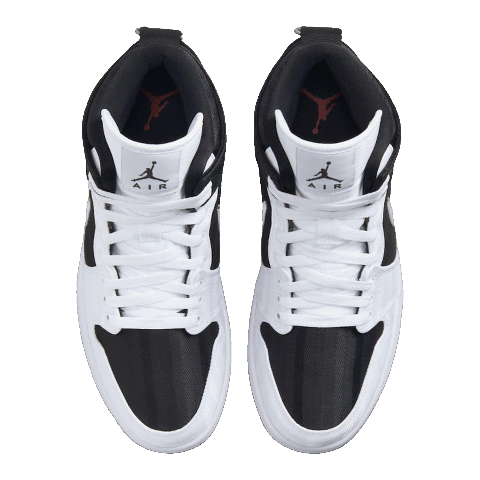 Nike Air Jordan 1 Mid SE Utility Canvas White Black Gym Red (W) Oben