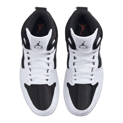 Nike Air Jordan 1 Mid SE Utility Canvas White Black Gym Red (W) Oben