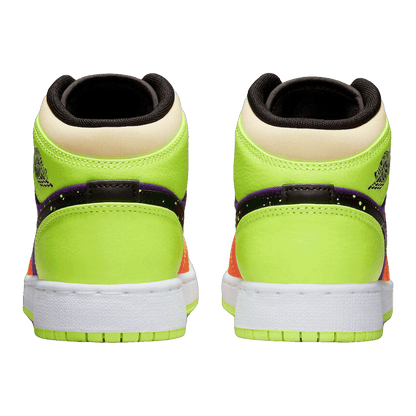 Nike Air Jordan 1 Mid SE Volt Vivid Orange (GS) Back