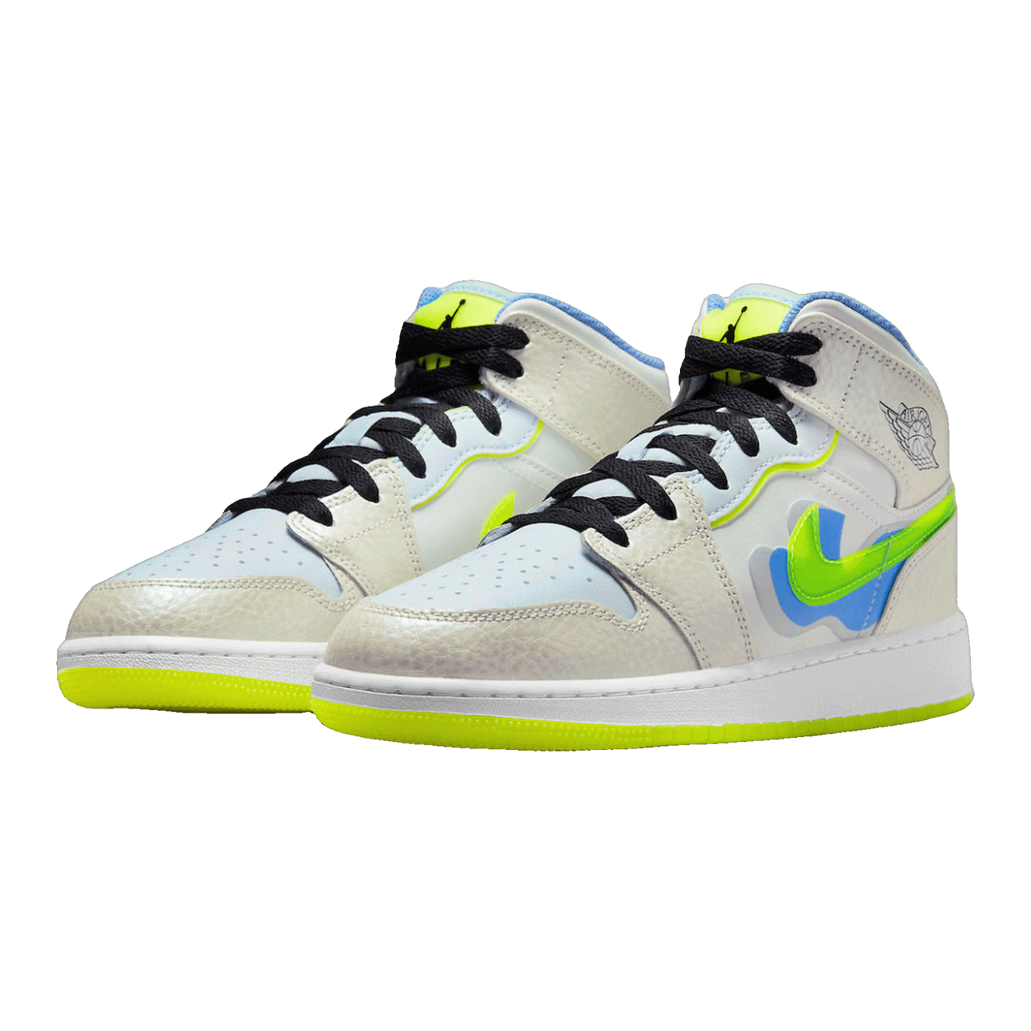 Nike Air Jordan 1 Mid SE Warped Swoosh (GS) Side