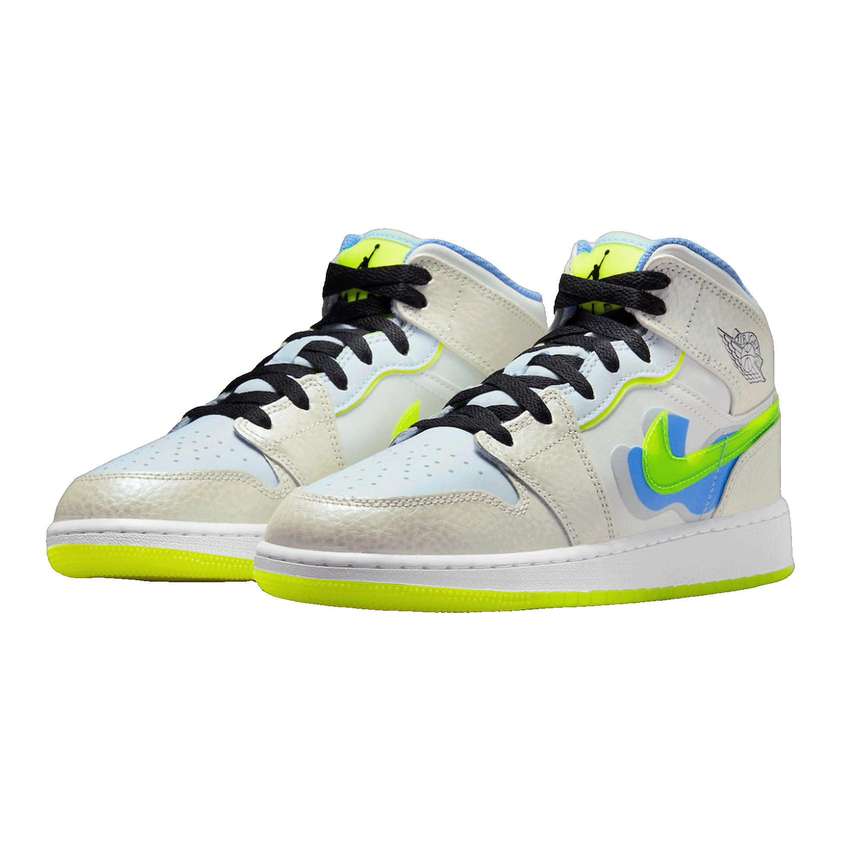 Nike Air Jordan 1 Mid SE Warped Swoosh (GS) Side