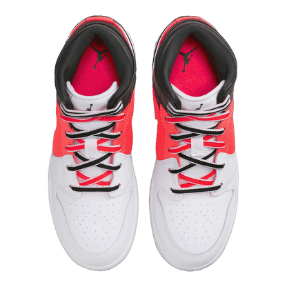 Nike Air Jordan 1 Mid SE White Black Infrared (GS) Oben