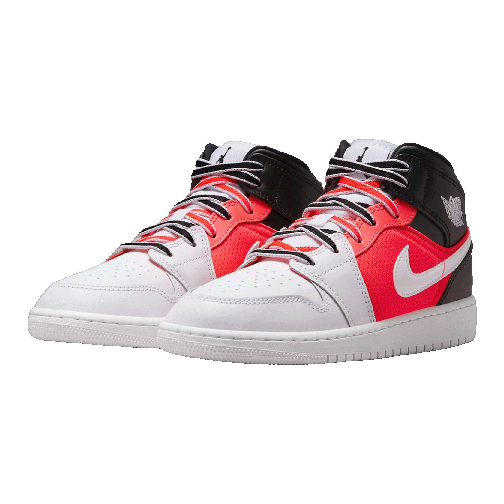 Nike Air Jordan 1 Mid SE White Black Infrared (GS) Side