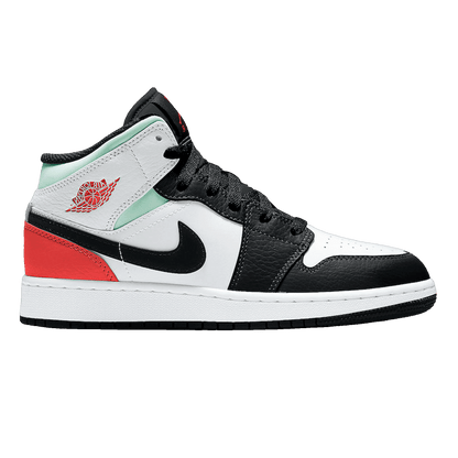 Nike Air Jordan 1 Mid SE White Black Red Spruce (GS)