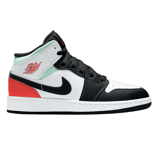 Nike Air Jordan 1 Mid SE White Black Red Spruce (GS)