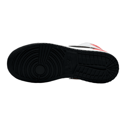 Nike Air Jordan 1 Mid SE White Black Red Spruce (GS) Sohle