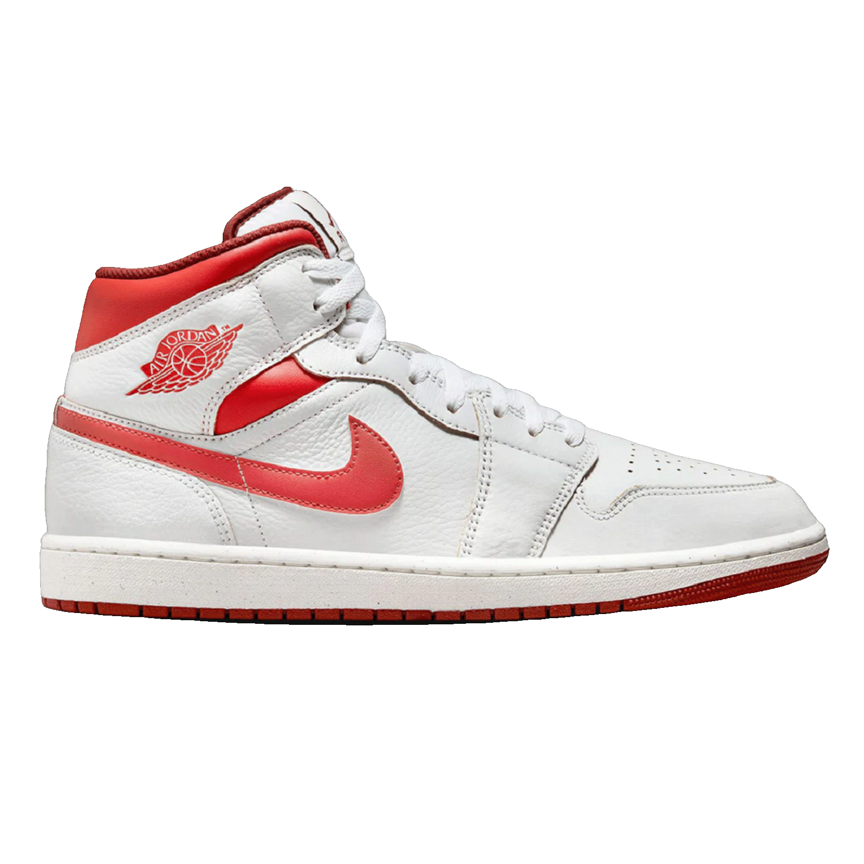 Nike Air Jordan 1 Mid SE White Dune Red (GS)