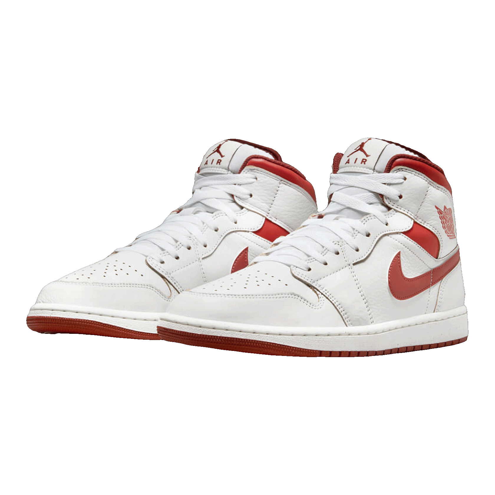 Nike Air Jordan 1 Mid SE White Dune Red (GS) Side