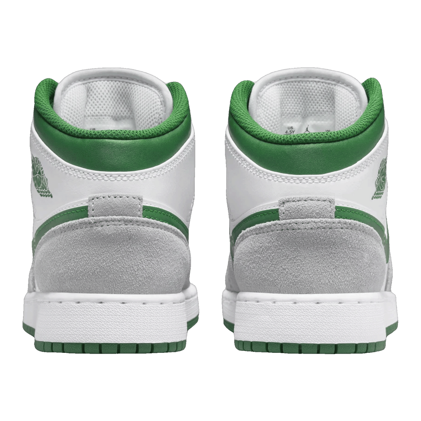 Nike Air Jordan 1 Mid SE White Pine Green Smoke Grey (GS) Back