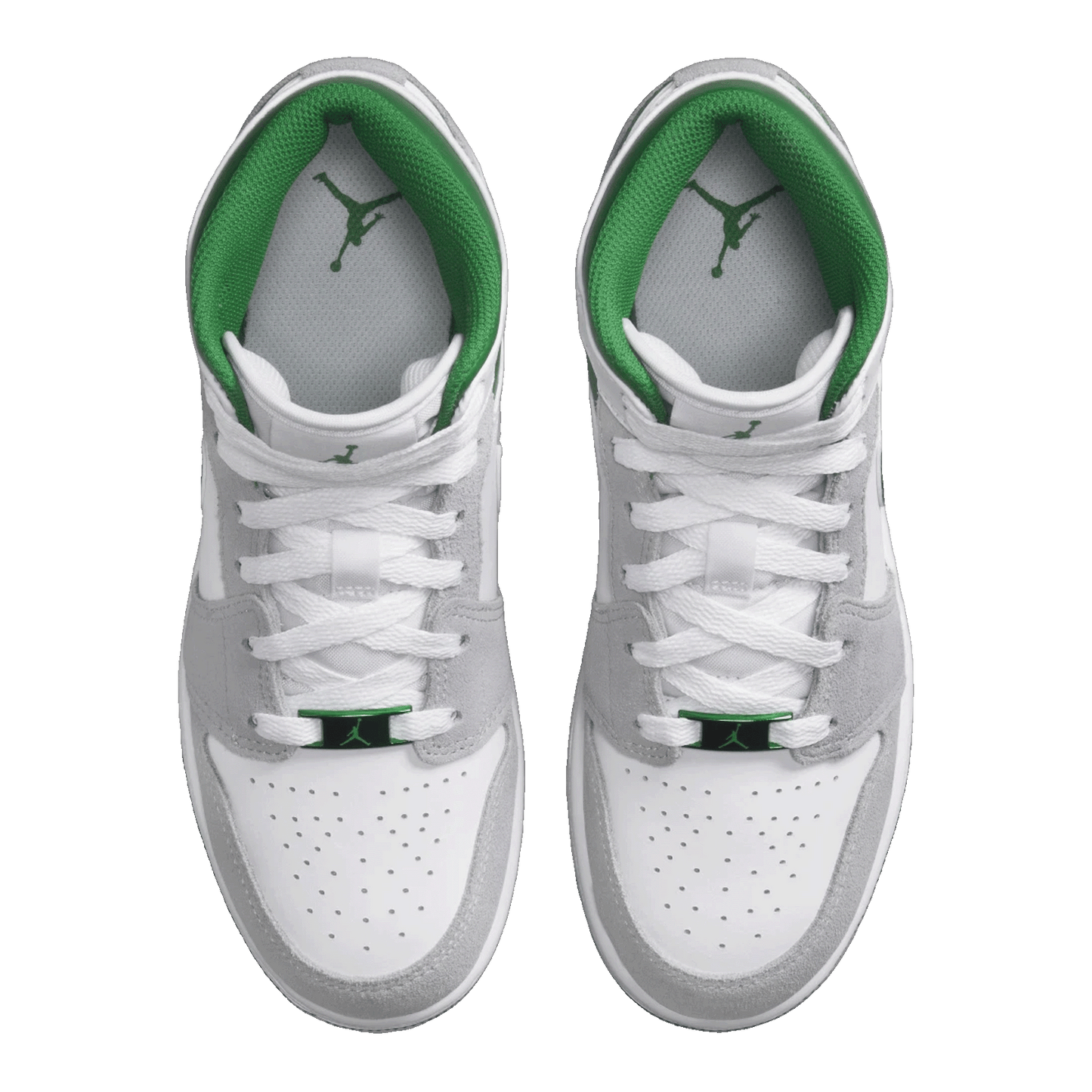 Nike Air Jordan 1 Mid SE White Pine Green Smoke Grey (GS) Oben