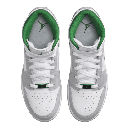 Nike Air Jordan 1 Mid SE White Pine Green Smoke Grey (GS) Oben