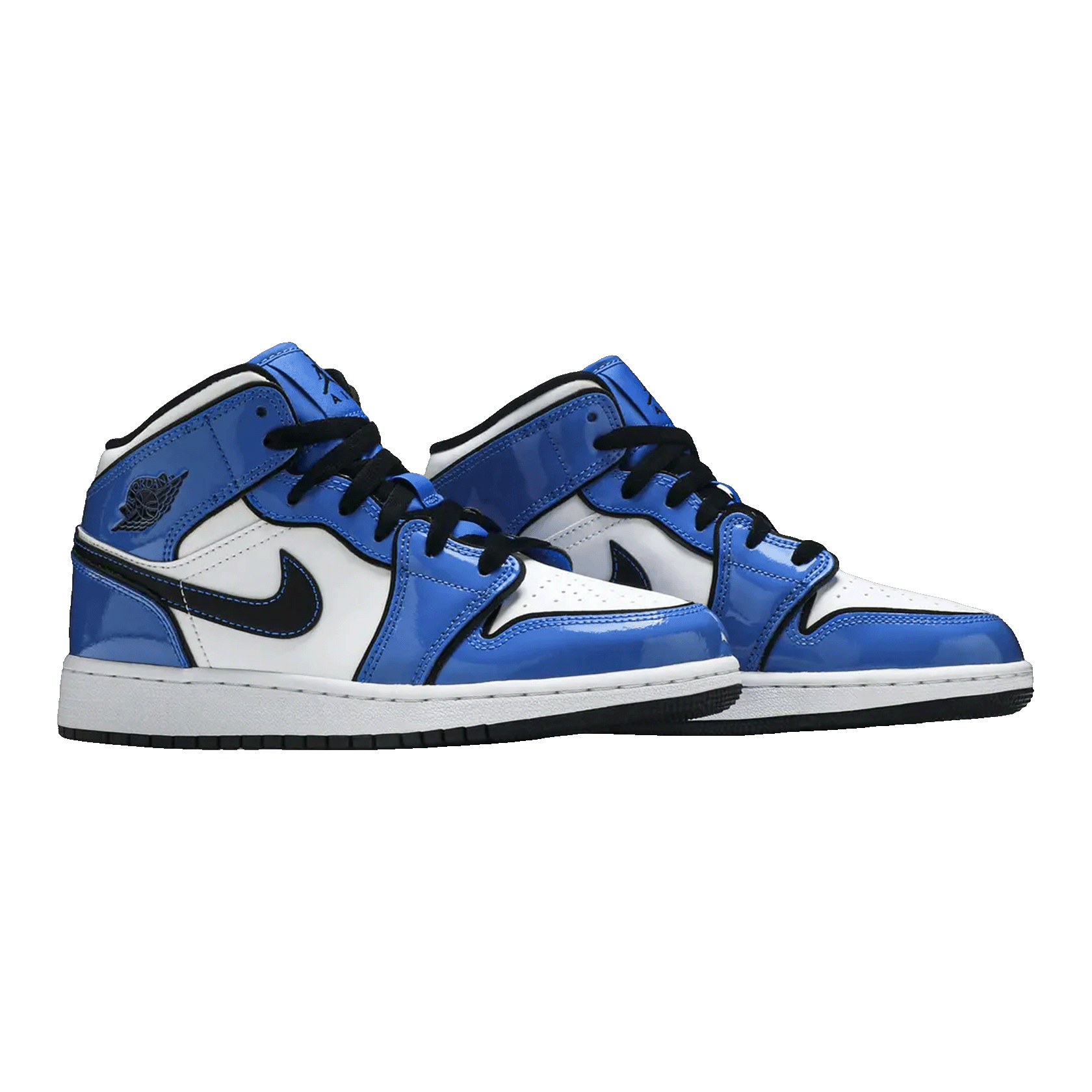 Nike Air Jordan 1 Mid Signal Blue (GS) Side