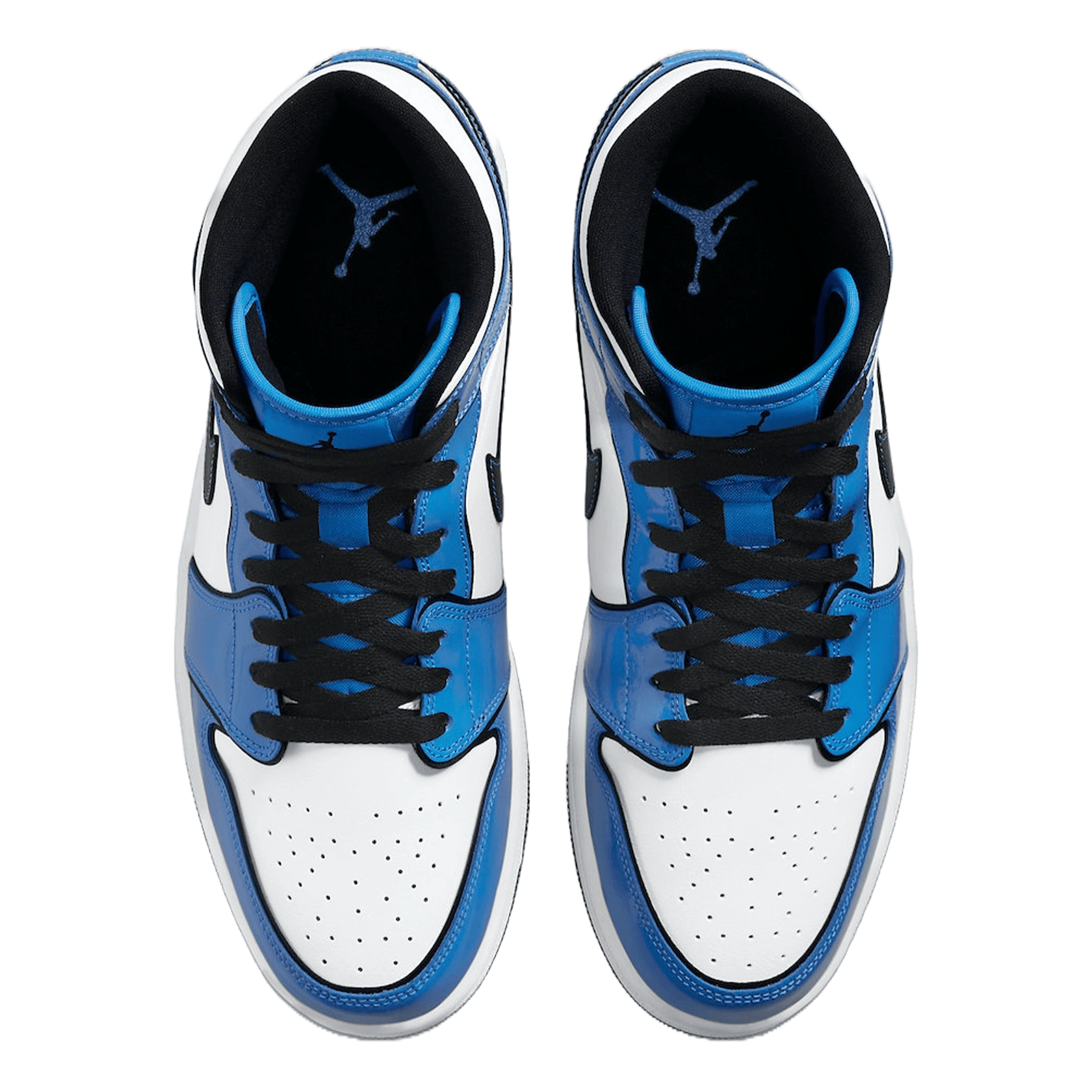 Nike Air Jordan 1 Mid Signal Blue Oben