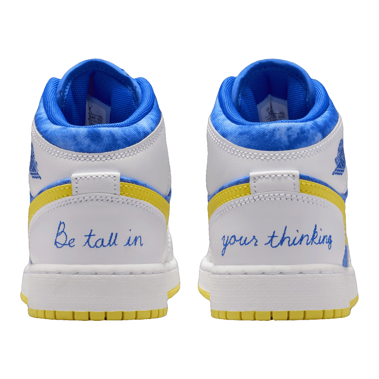 Nike Air Jordan 1 Mid Sneaker School Be Tall In Your Thinking (GS) Back