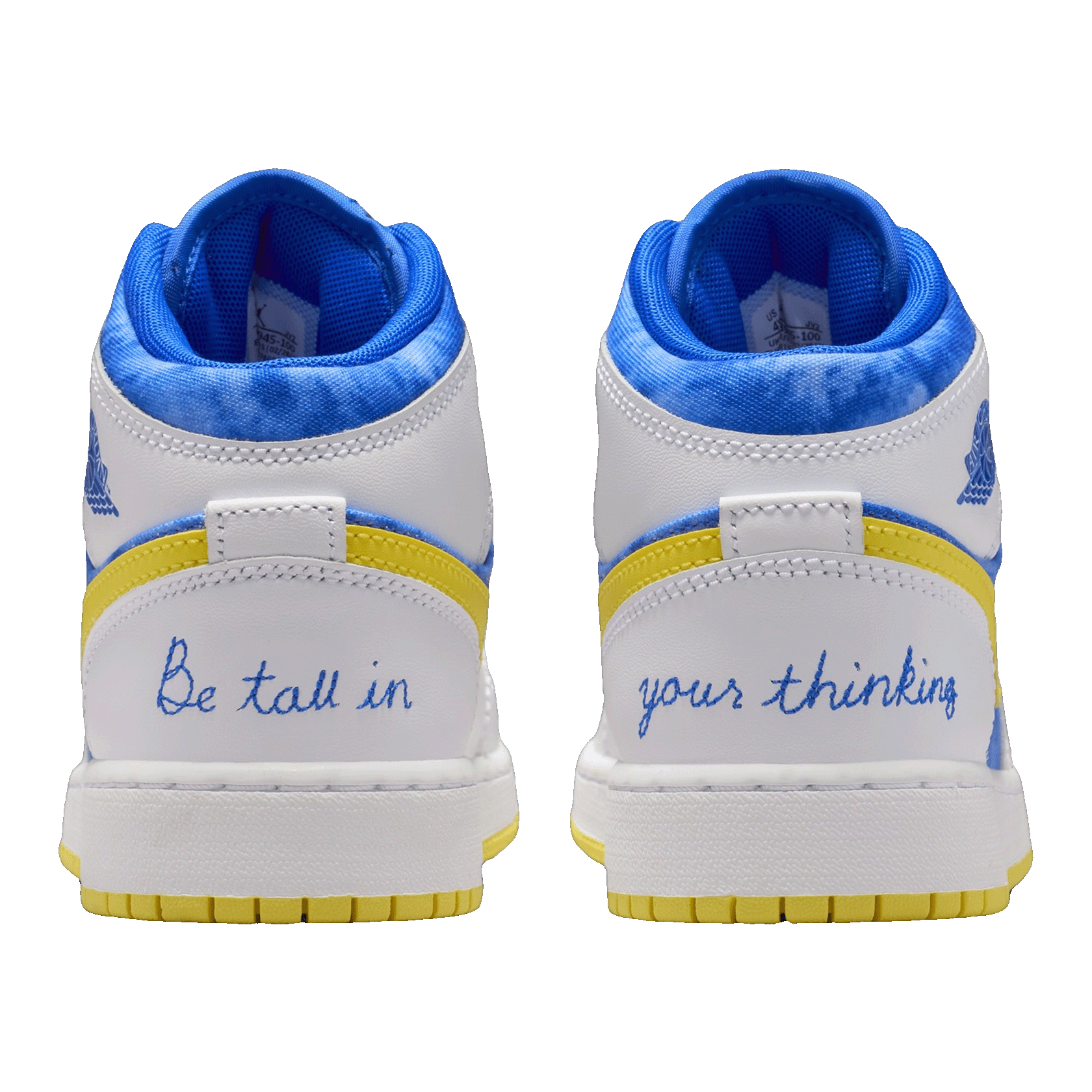 Nike Air Jordan 1 Mid Sneaker School Be Tall In Your Thinking (GS) Back