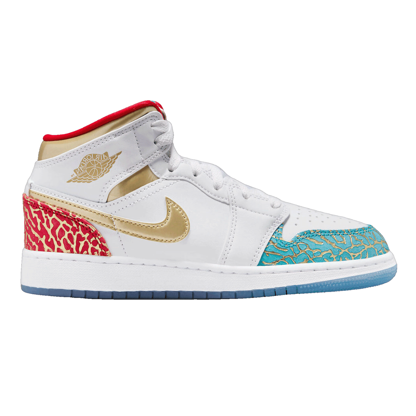 Nike Air Jordan 1 Mid Sneaker School NC to Chicago (GS)