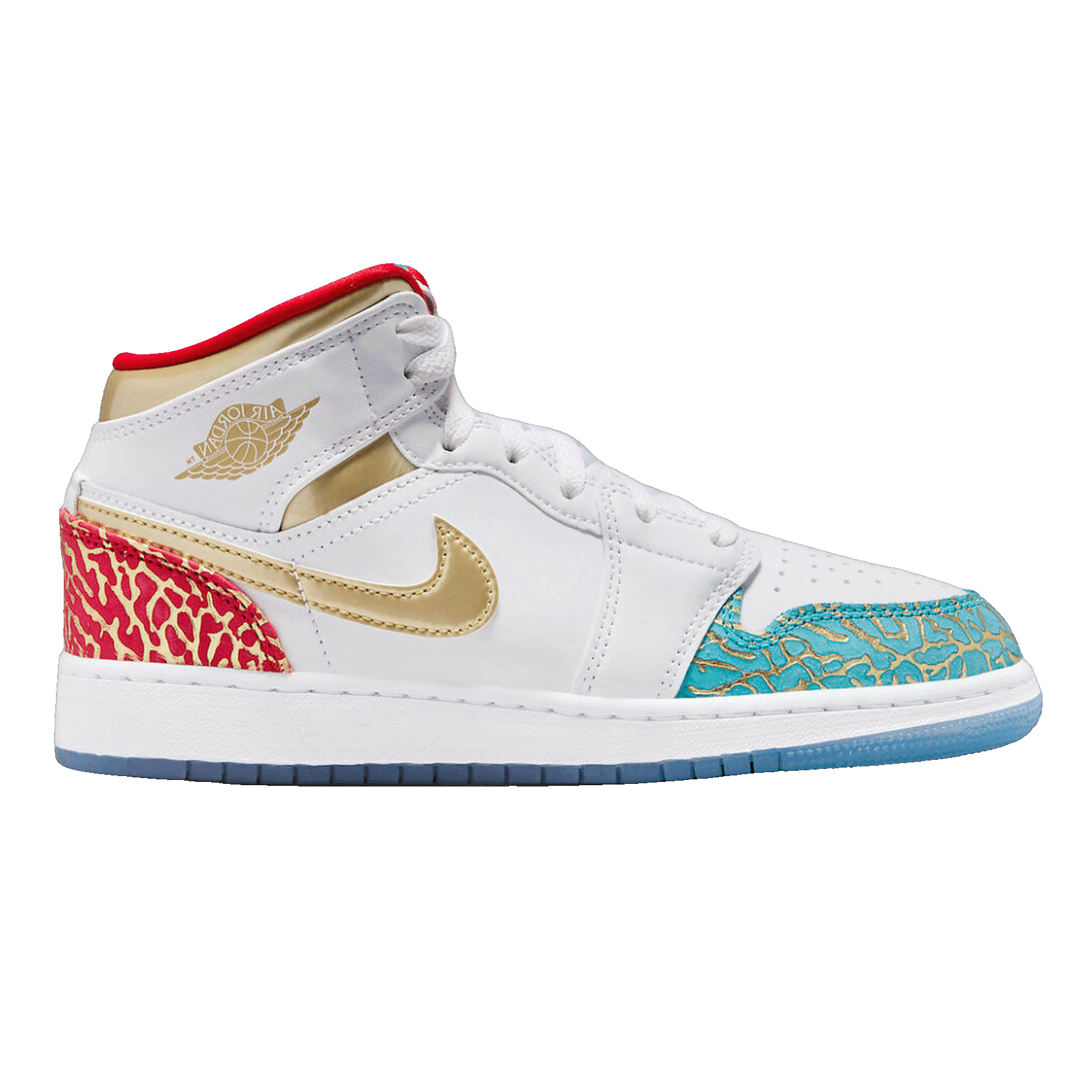 Nike Air Jordan 1 Mid Sneaker School NC to Chicago (GS)