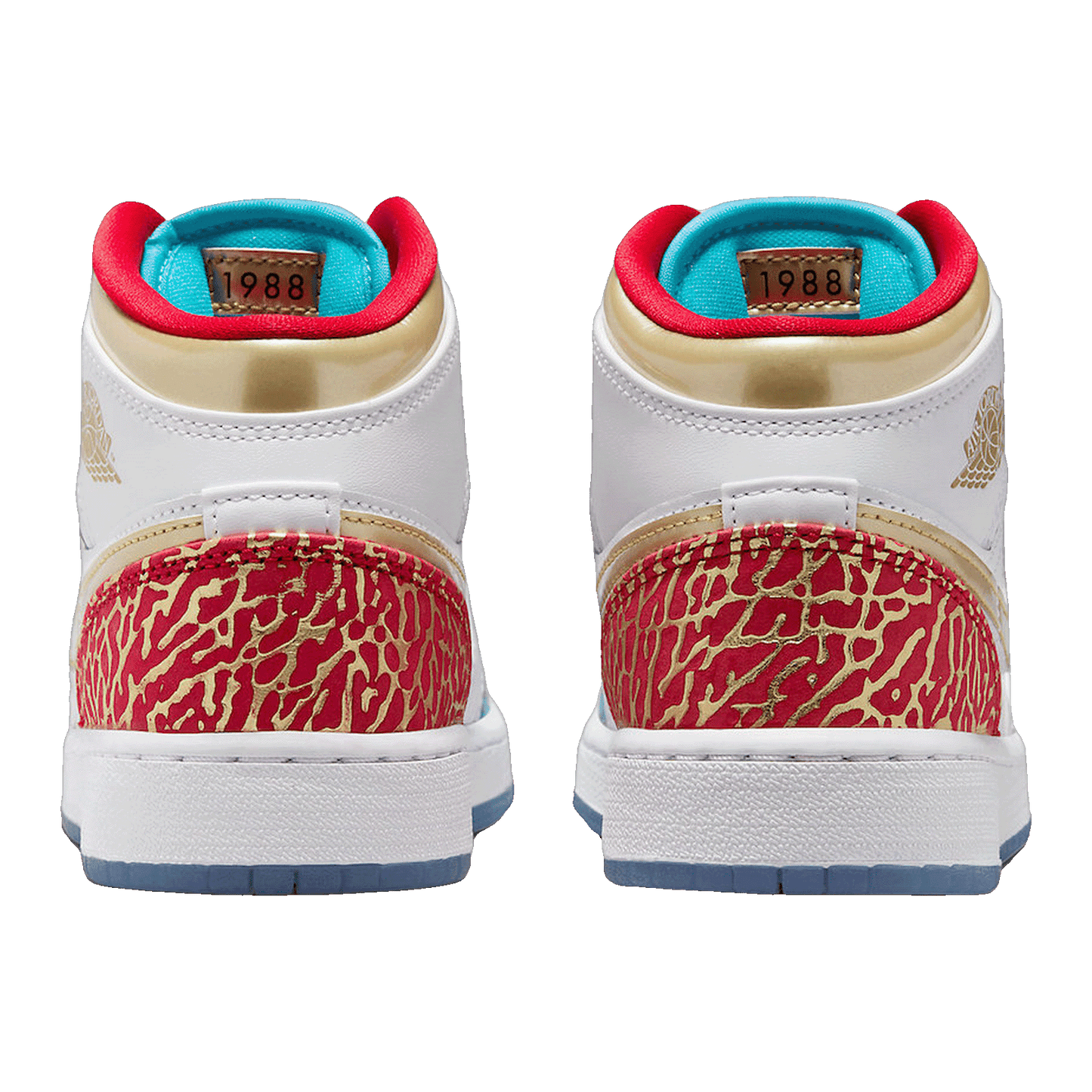 Nike Air Jordan 1 Mid Sneaker School NC to Chicago (GS) Back