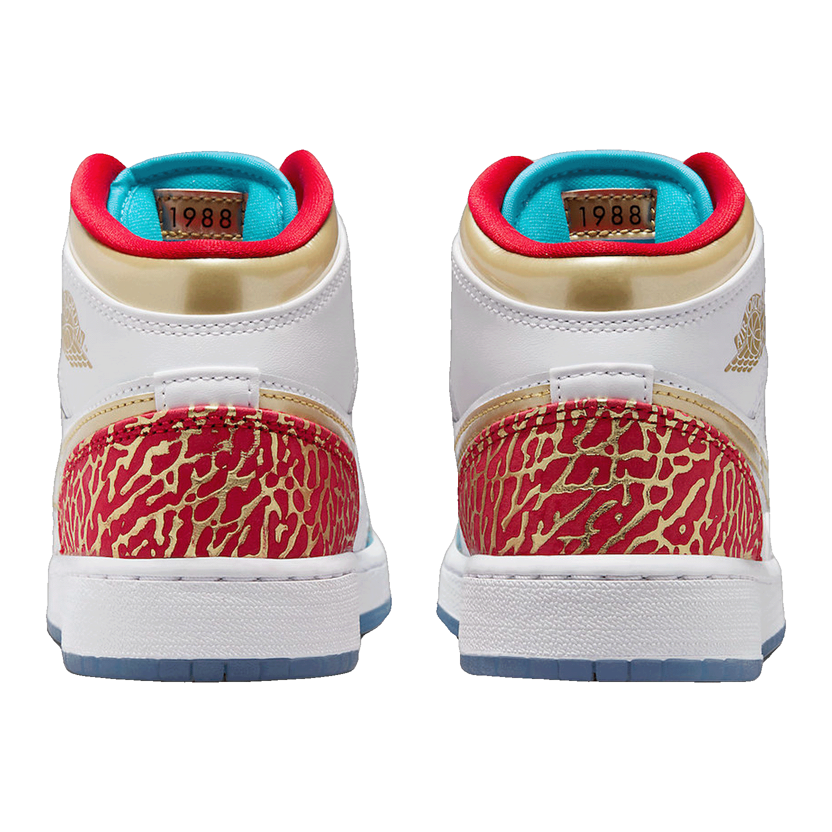 Nike Air Jordan 1 Mid Sneaker School NC to Chicago (GS) Back