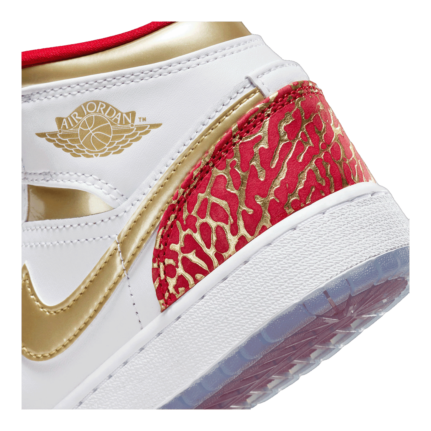 Nike Air Jordan 1 Mid Sneaker School NC to Chicago (GS) Detail