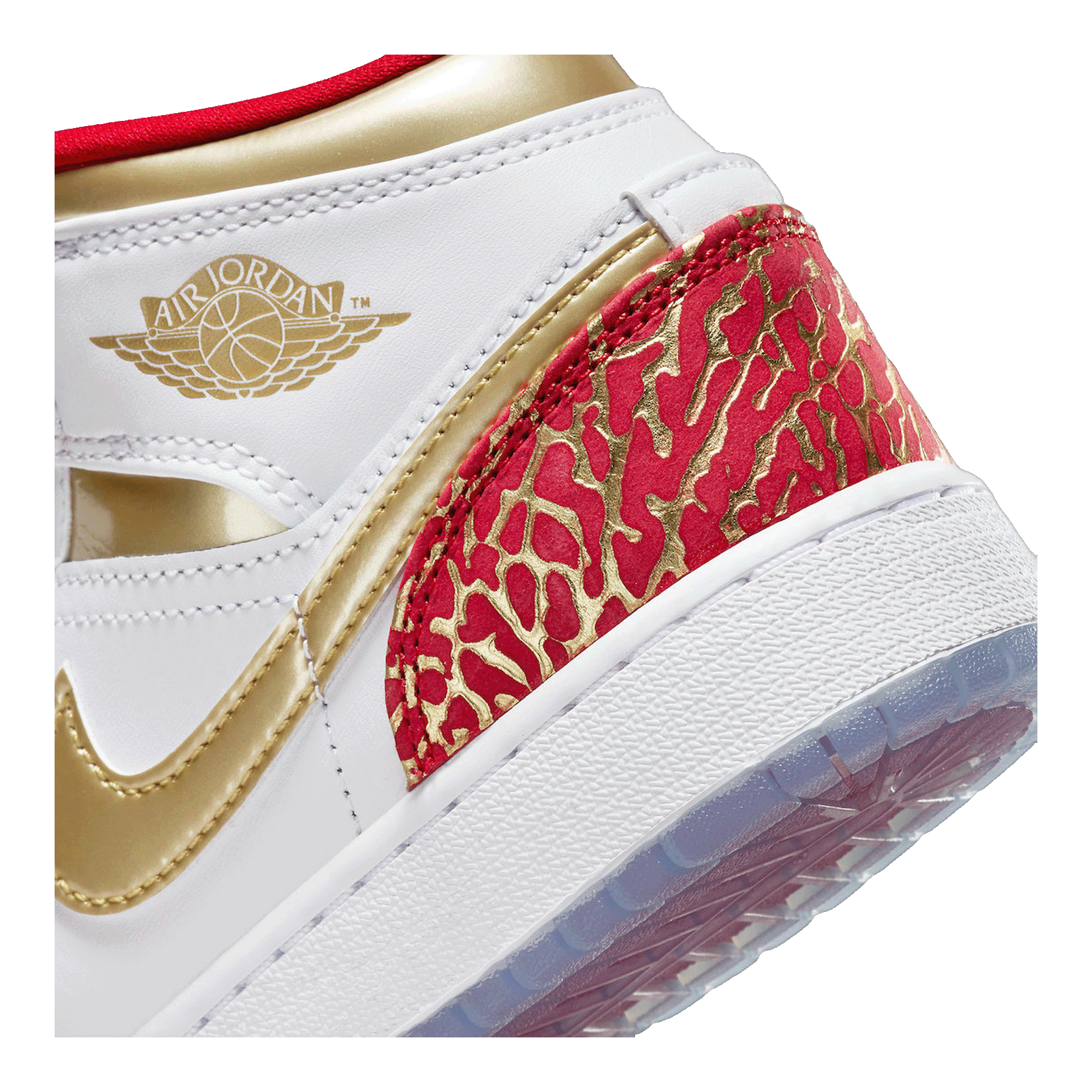 Nike Air Jordan 1 Mid Sneaker School NC to Chicago (GS) Detail