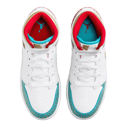 Nike Air Jordan 1 Mid Sneaker School NC to Chicago (GS) Oben