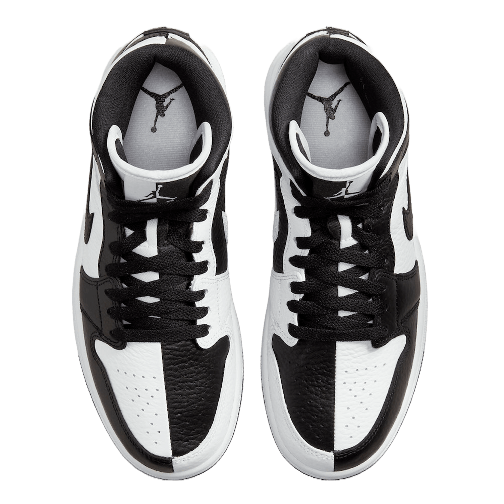 Black and white jordan 1 mid best sale