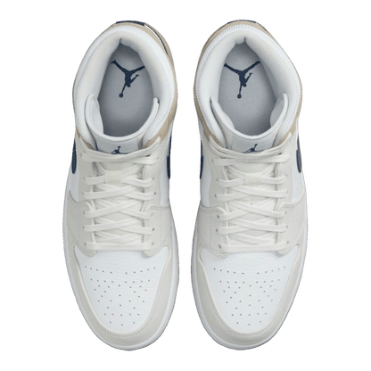 Nike Air Jordan 1 Mid Tan Suede Oben